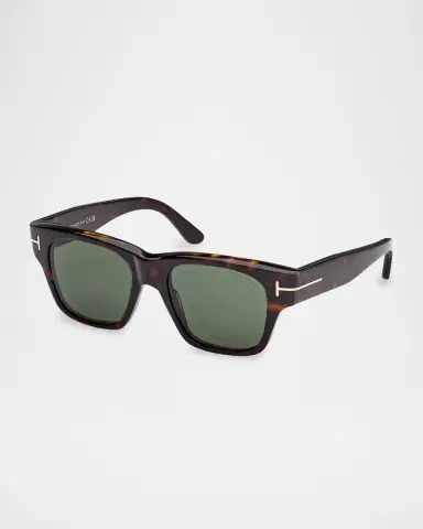 Tom Ford Men's Caine-02 Acetate Square Sunglasses | Thumbnail 3
