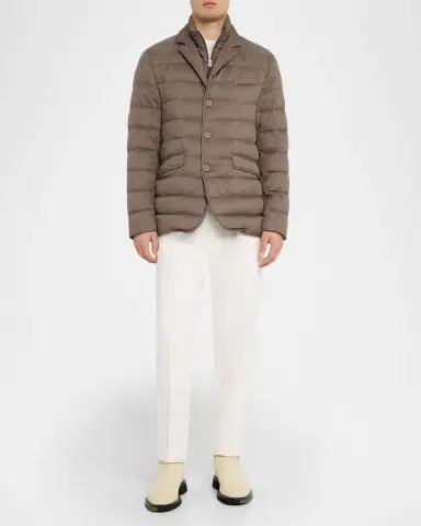 HERNO Men's Quilted Blazer w/ Bib | Thumbnail 2