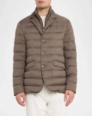 HERNO Men's Quilted Blazer w/ Bib | Thumbnail 4