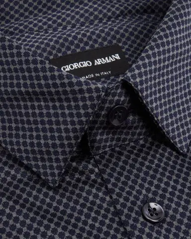 Giorgio Armani Men's Micro-Circle Point Collar Dress Shirt | Thumbnail 2 Giorgio Armani Men's Micro-Circle Point Collar Dress Shirt | Thumbnail 2