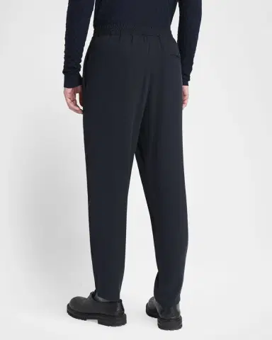 Giorgio Armani Men's Micro-Chevron Cupro and Viscose Pull-On Pants | Thumbnail 3 Giorgio Armani Men's Micro-Chevron Cupro and Viscose Pull-On Pants | Thumbnail 3