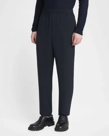 Giorgio Armani Men's Micro-Chevron Cupro and Viscose Pull-On Pants | Thumbnail 4 Giorgio Armani Men's Micro-Chevron Cupro and Viscose Pull-On Pants | Thumbnail 4