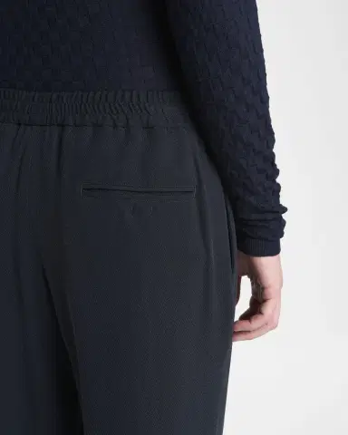 Giorgio Armani Men's Micro-Chevron Cupro and Viscose Pull-On Pants | Thumbnail 5 Giorgio Armani Men's Micro-Chevron Cupro and Viscose Pull-On Pants | Thumbnail 5