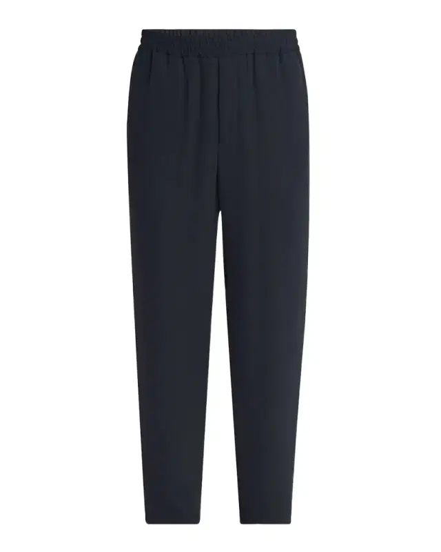 Men 's Micro-Chevron Cupro and Viscose Pull-On Pants