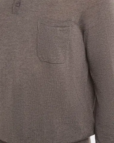Saint Laurent Men's Fine Wool Knit Pocket Polo Sweater | Thumbnail 5 Saint Laurent Men's Fine Wool Knit Pocket Polo Sweater | Thumbnail 5