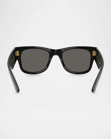 Ray-Ban Men's RB0840S Mega Wayfarer A$AP ROCKY Blacked Out Collection Square Sunglasses | Thumbnail 4
