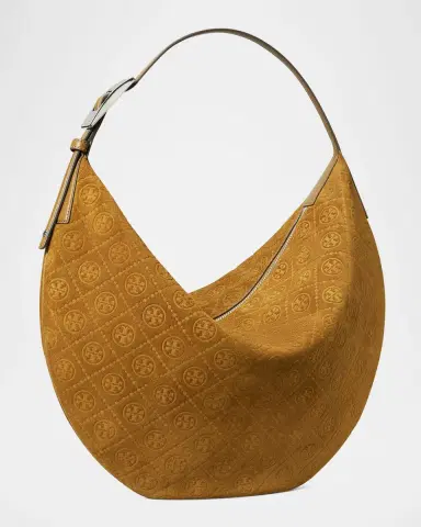 Tory Burch T Monogram Suede Balloon Bag | Thumbnail 2