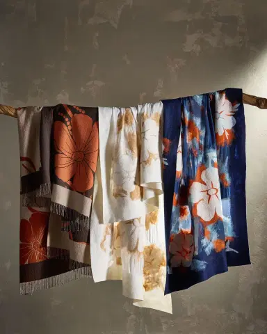 Sand River Tibetan Cashmere and Silk Felted Blanket | Thumbnail 4