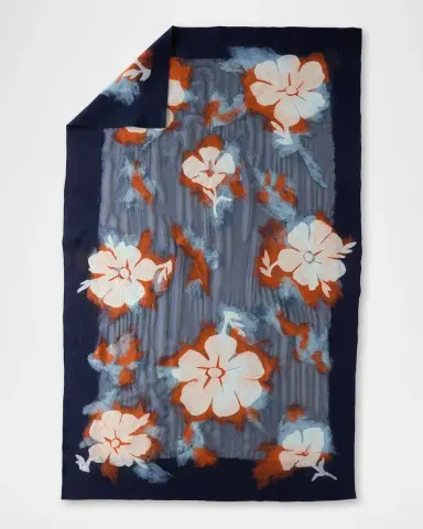 Sand River Tibetan Cashmere and Silk Felted Blanket | Thumbnail 5