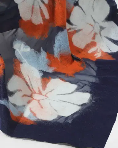 Sand River Tibetan Cashmere and Silk Felted Blanket | Thumbnail 7