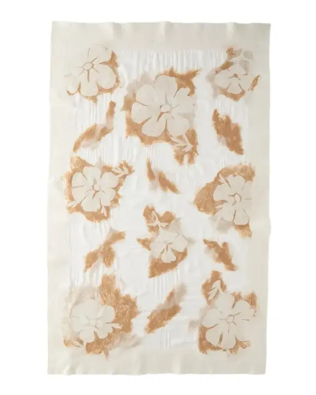 Sand River Tibetan Cashmere and Silk Felted Blanket