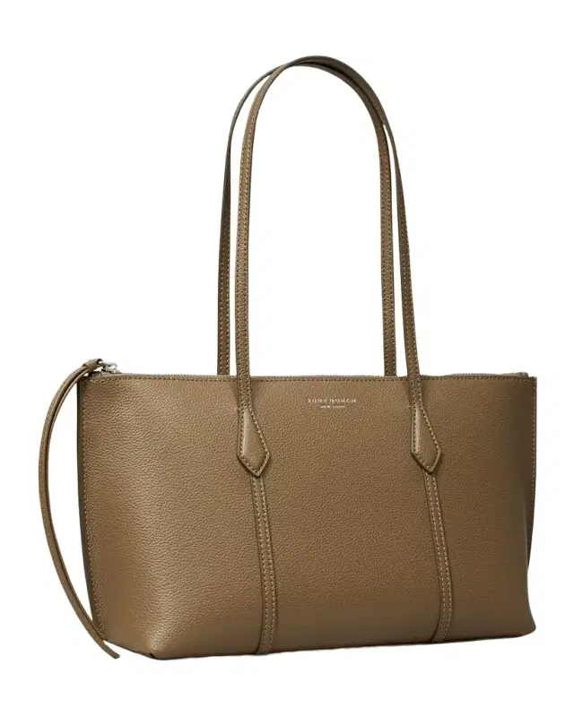 Perry Small Leather Zip Tote Bag