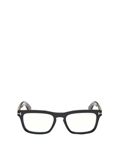 Tom Ford Men's Icon Square Acetate Blue Block Optical Glasses with Clip-On Sunglasses | Thumbnail 1
