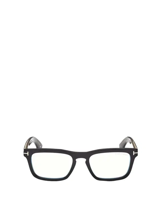 Men's Icon Square Acetate Blue Block Optical Glasses with Clip-On Sunglasses
