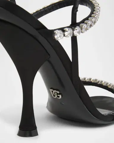 Dolce & Gabbana Formale Embellished Satin Sandals | Thumbnail 5