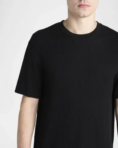 Giorgio Armani Men's Diagonal Texture Crewneck T-Shirt | Thumbnail 3