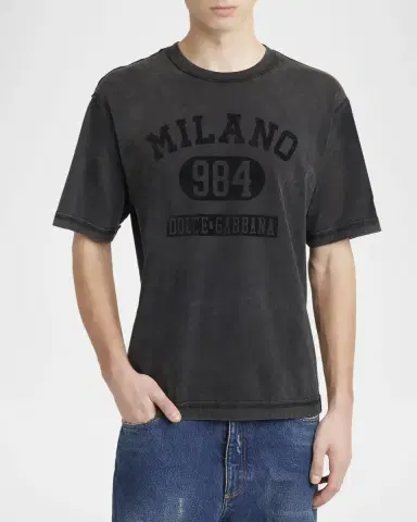 Dolce & Gabbana Men's Milano Logo Graphic T-Shirt | Thumbnail 4