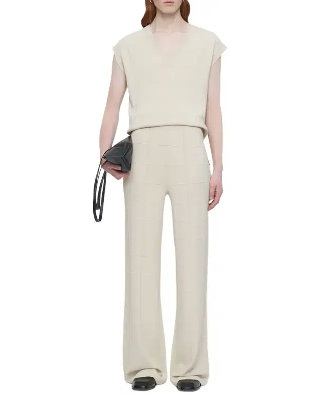 Straight-Leg Viscose Knit Trousers