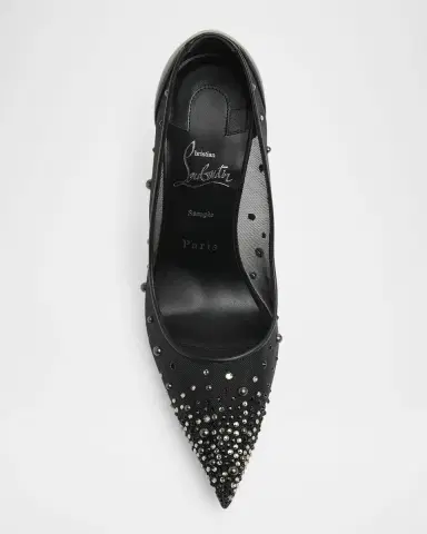 Christian Louboutin 100mm Miss Z Mesh Degrastrass Pumps | Thumbnail 4