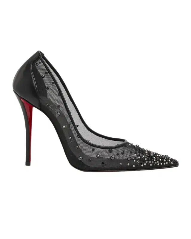Christian Louboutin 100mm Miss Z Mesh Degrastrass Pumps