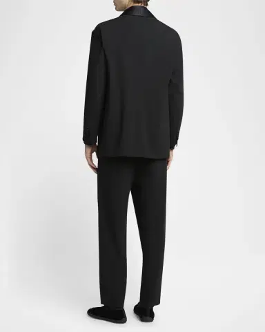 Giorgio Armani Men's Oversized Double-Breasted Wool Tuxedo Set | Thumbnail 3 Giorgio Armani Men's Oversized Double-Breasted Wool Tuxedo Set | Thumbnail 3