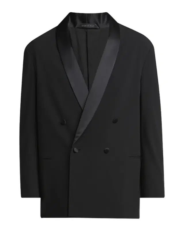 Men 's Oversized Double-Breasted Wool Tuxedo Set