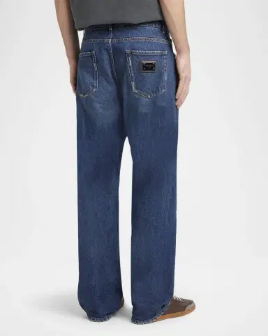 Dolce & Gabbana Men's Relaxed-Fit Logo Plaque Jeans | Thumbnail 2