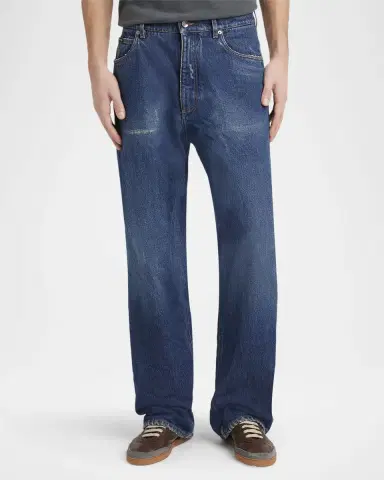 Dolce & Gabbana Men's Relaxed-Fit Logo Plaque Jeans | Thumbnail 3