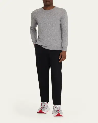 Christian Louboutin Men's So Flo Mesh & Metallic Leather Runner Sneakers | Thumbnail 8