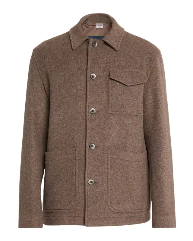 Men 's Field Jacket in Soft Recycled Wool