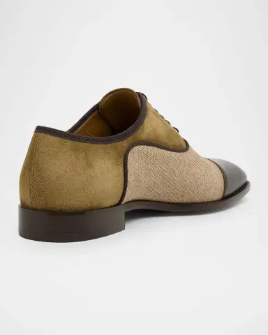 Christian Louboutin Men's Greggory Mixed Media Oxfords | Thumbnail 2