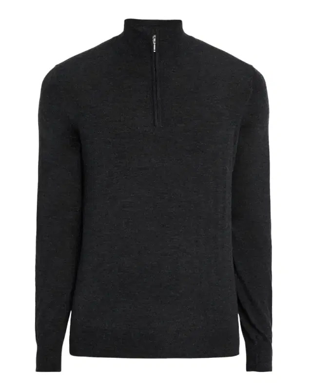 Men's Cashmere and Silk Quarter-Zip Sweater