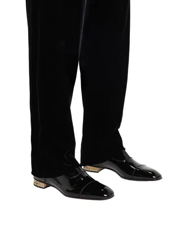 Christian Louboutin Men 's Alphamale Rocks Patent Leather Everlasting Red-Sole Loafers