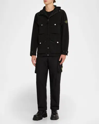 Stone Island Men's Lightweight Water Resistant Short Parka | Thumbnail 2 Stone Island Men's Lightweight Water Resistant Short Parka | Thumbnail 2