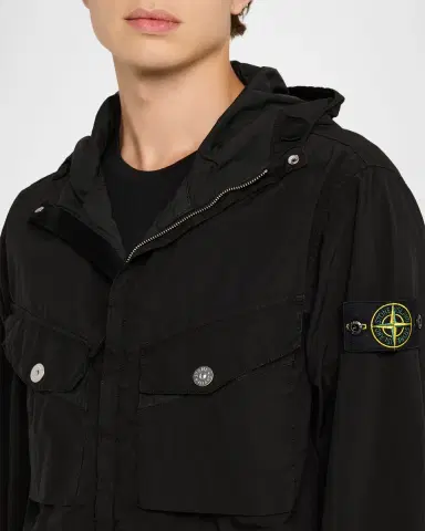 Stone Island Men's Lightweight Water Resistant Short Parka | Thumbnail 5 Stone Island Men's Lightweight Water Resistant Short Parka | Thumbnail 5
