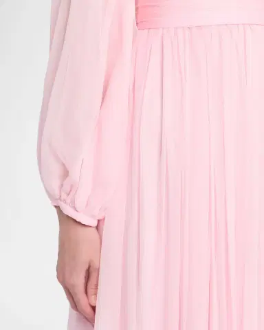 Givenchy Balloon-Sleeve Silk Chiffon Gown | Thumbnail 4