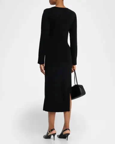 Simkhai Skyla Cashmere-Blend Wrap Dress | Thumbnail 2 Simkhai Skyla Cashmere-Blend Wrap Dress | Thumbnail 2