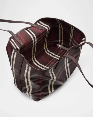Burberry Highlands Medium Coated Check Tote Bag | Thumbnail 3 Burberry Highlands Medium Coated Check Tote Bag | Thumbnail 3