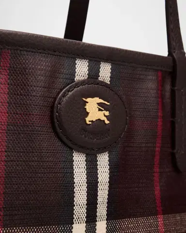 Burberry Highlands Medium Coated Check Tote Bag | Thumbnail 6 Burberry Highlands Medium Coated Check Tote Bag | Thumbnail 6