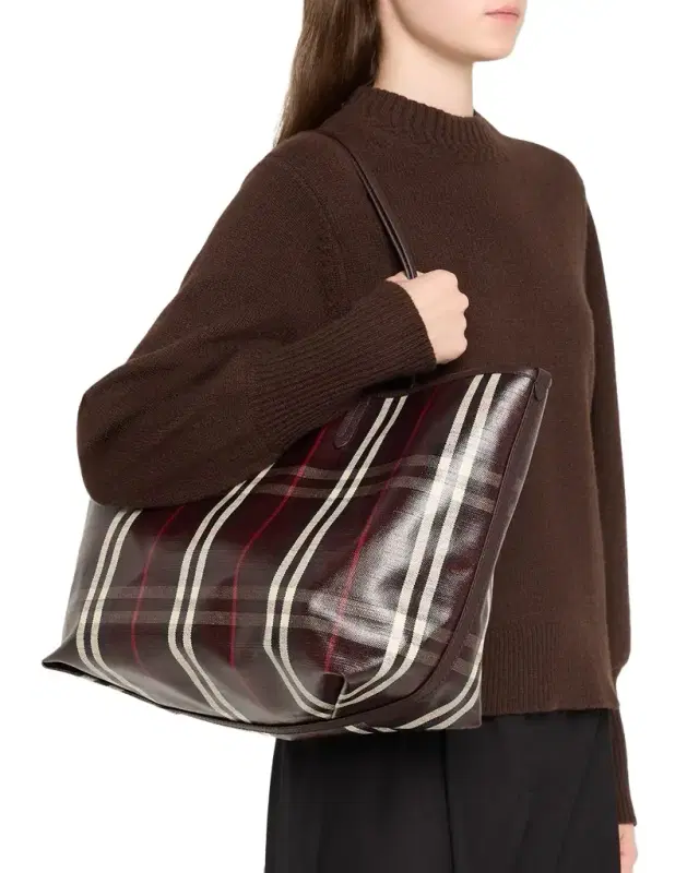Highlands Medium Coated Check Tote Bag