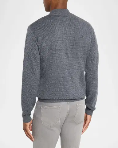 Peter Millar Men 's Keene Merino Quarter-Zip Sweater | Thumbnail 2