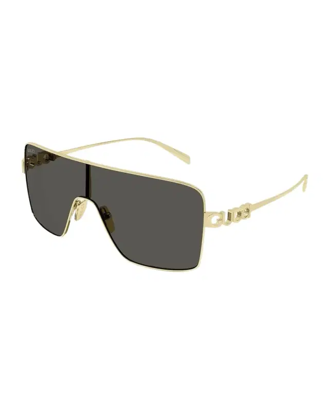 Gucci Block Bending 99mm Metal Shield Sunglasses