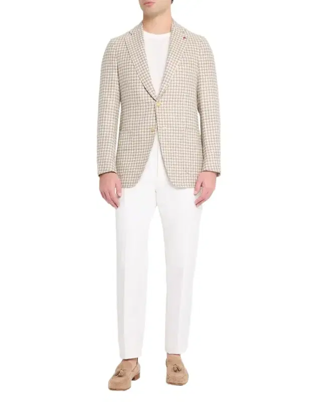 Men 's Houndstooth Cashmere Sport Coat