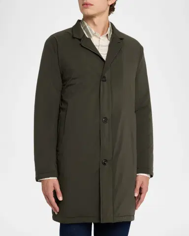 Sartorio Men's Concealed-Zip Raincoat | Thumbnail 3 Sartorio Men's Concealed-Zip Raincoat | Thumbnail 3