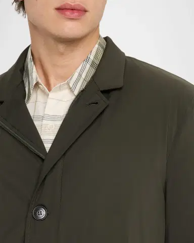 Sartorio Men's Concealed-Zip Raincoat | Thumbnail 4 Sartorio Men's Concealed-Zip Raincoat | Thumbnail 4