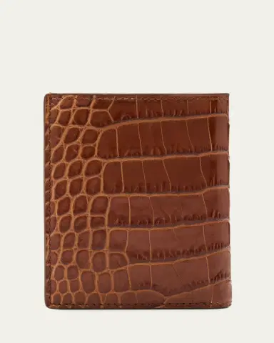 TOM FORD Men's Croc-Embossed Leather Folding Card Holder | Thumbnail 3 TOM FORD Men's Croc-Embossed Leather Folding Card Holder | Thumbnail 3