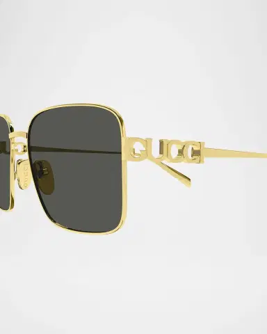 Gucci Block Bending 54mm Metal Square Sunglasses | Thumbnail 2 Gucci Block Bending 54mm Metal Square Sunglasses | Thumbnail 2