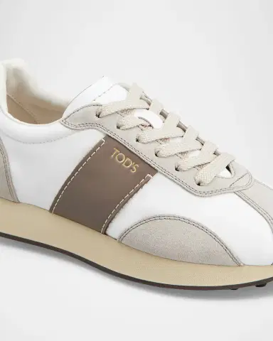 Tod's Sportivo Mixed Leather Trainer Sneakers | Thumbnail 4 Tod's Sportivo Mixed Leather Trainer Sneakers | Thumbnail 4