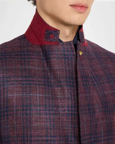 Isaia Men's Wool and Silk Plaid Single-Breasted Sport Coat | Thumbnail 6