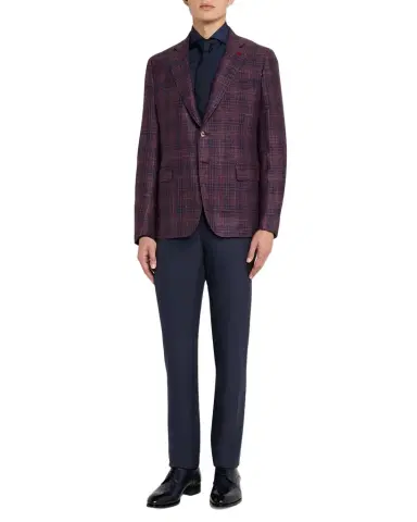 Isaia Men's Wool and Silk Plaid Single-Breasted Sport Coat | Thumbnail 1